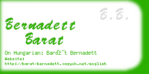 bernadett barat business card